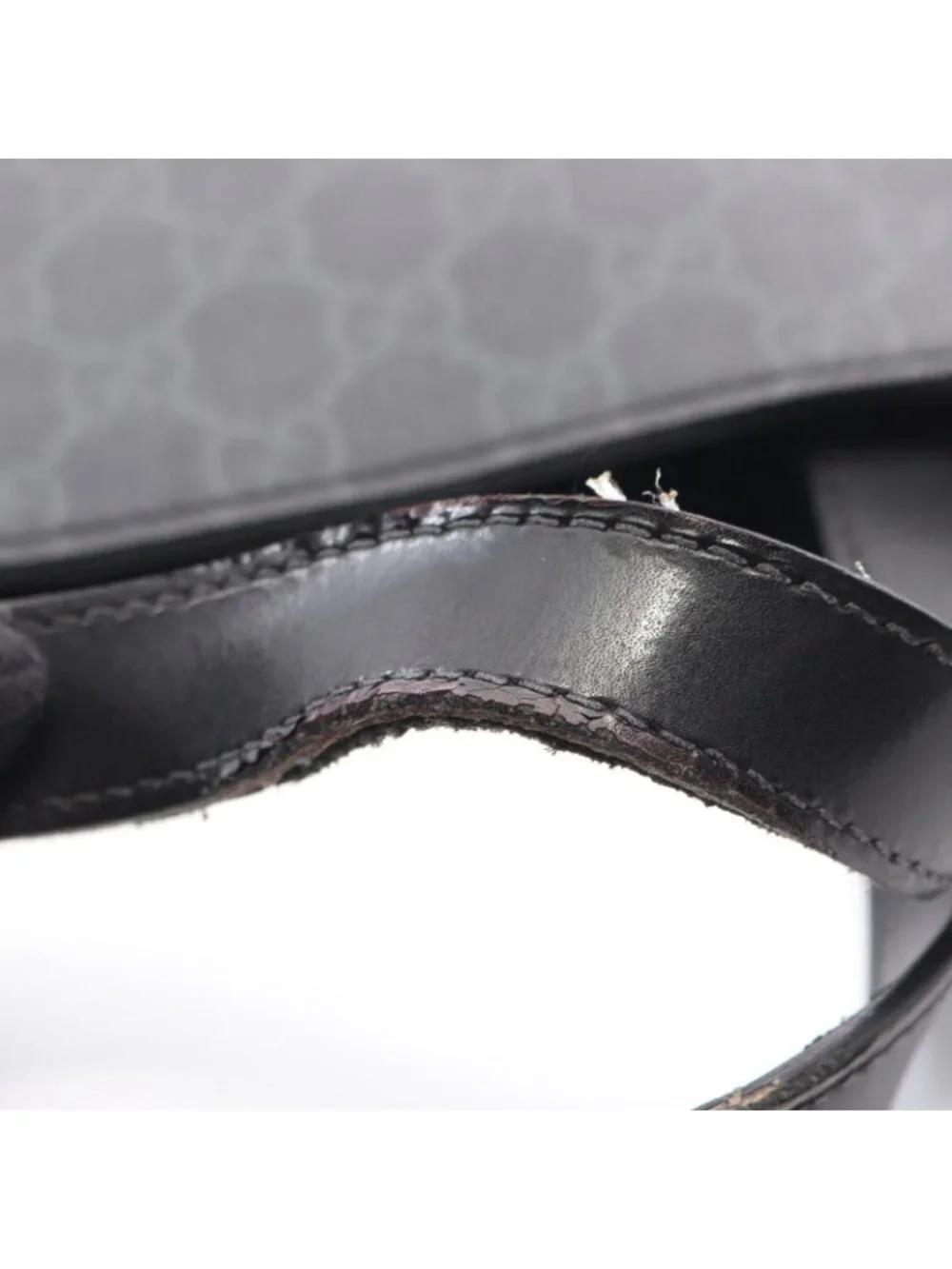 Gucci Tote GG Supreme Black Canvas Leather